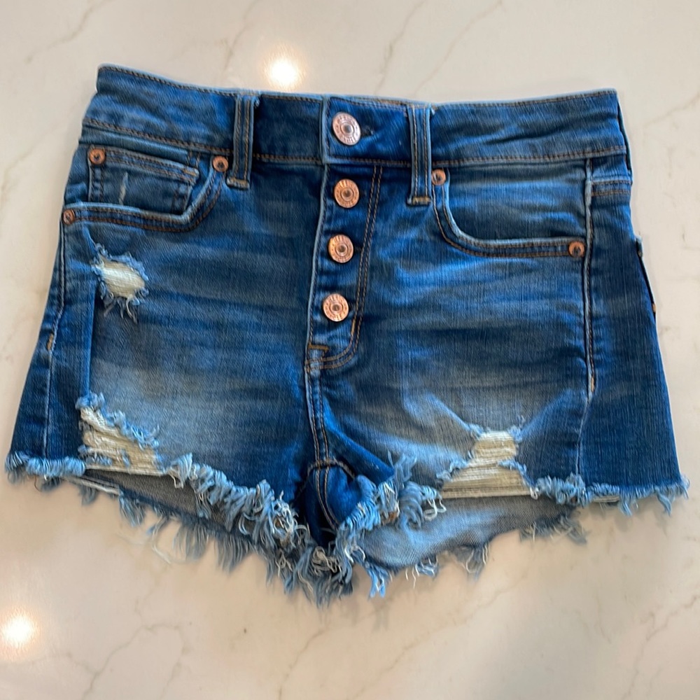 Hi Rise Shortie Shorts